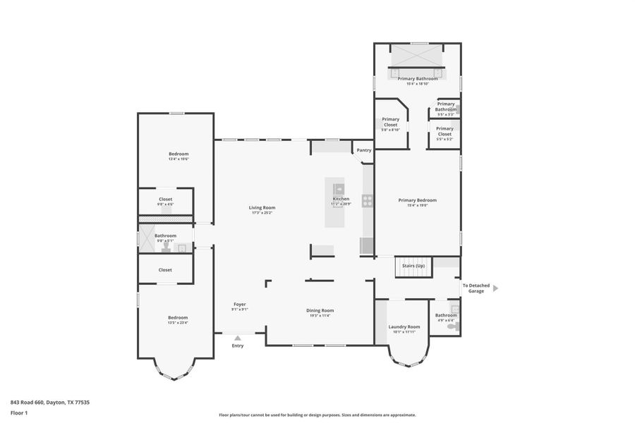 2D floor plan layout of this home in , Dayton, TX (Image 5). 2D floor plan layout of this home in , Dayton, TX (Image 5).