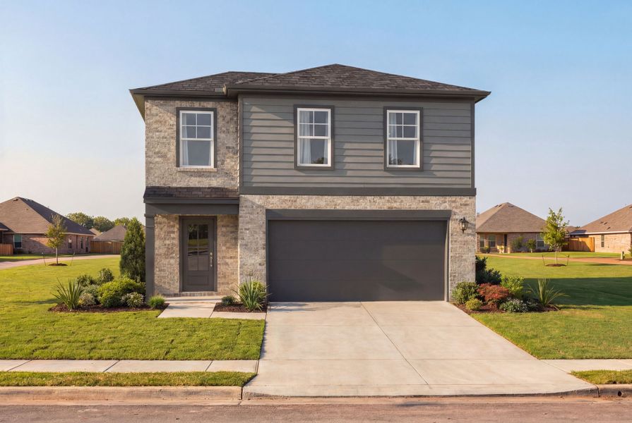 Representative exterior photo of a completed home built from the The Blanco by Davidson Homes LLC in Windmill Estates, Magnolia, TX (Image 1). Representative exterior photo of a completed home built from the The Blanco by Davidson Homes LLC in Windmill Estates, Magnolia, TX (Image 1).