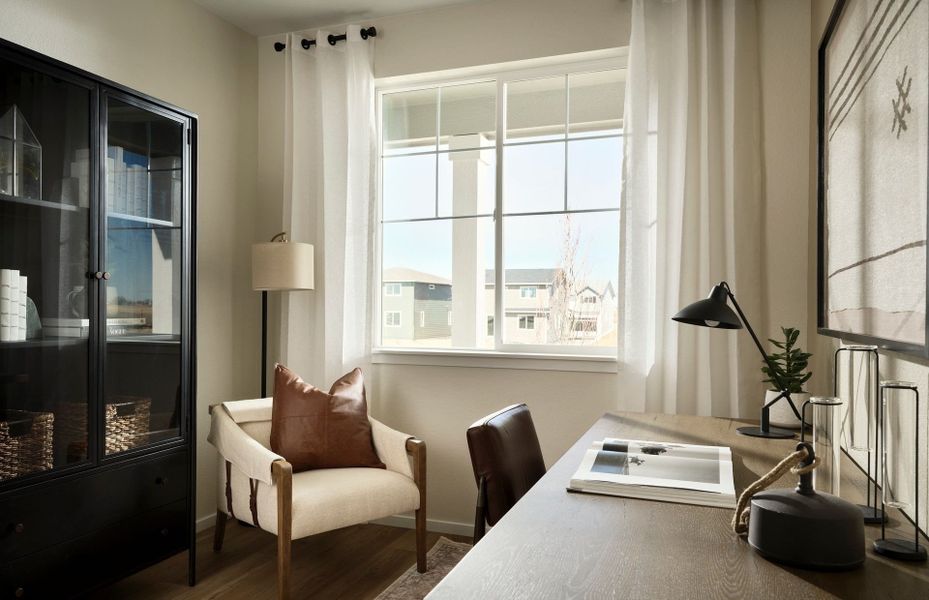 Representative furnished interior of a home built from the Loyola by Pulte Homes in Cordovan, Longmont (Image 6).