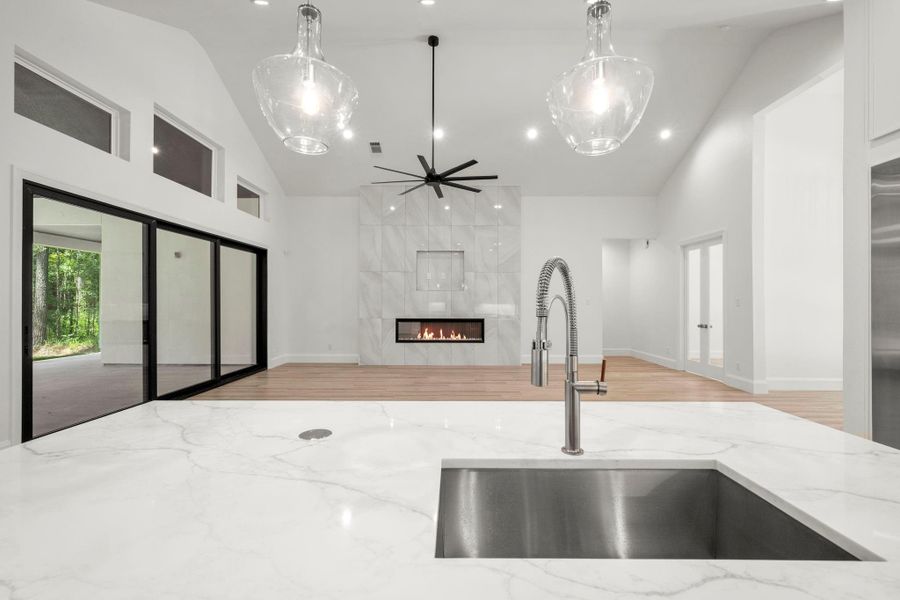 Close-up of interior finishes inside a home in , New Waverly (Image 18).