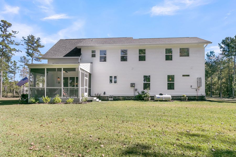 Exterior details and patio area of a home in , Huger (Image 25).