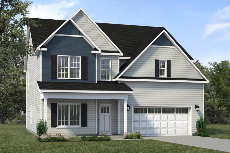 Representative exterior photo of a completed home built from the Thornwood A by JC Jackson Homes,LLC in Heritage Pointe, Newport, NC (Image 17).