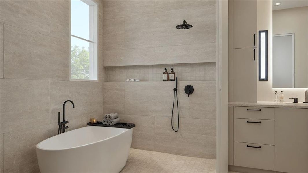 Furnished interior view inside a new home in , Dallas (Image 6).