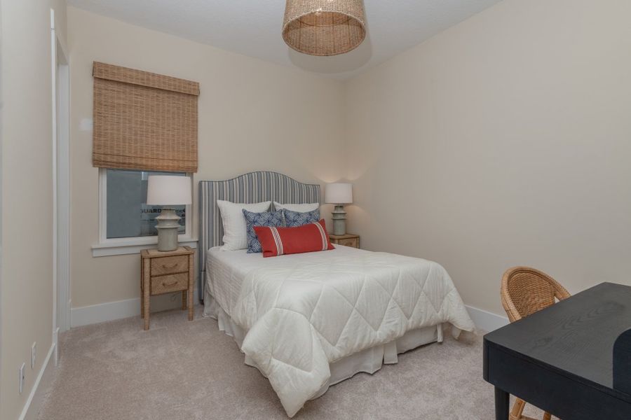 Representative furnished interior of a home built from the Stella II by Riverside Homes in Hidden Creek at SilverLeaf, St. Augustine (Image 61).