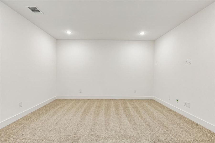 No better way to enjoy family movie night or those big game day parties than in your over the top media room!