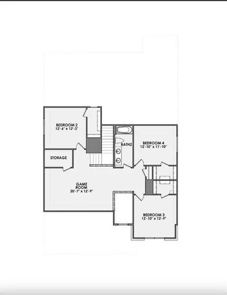 2D floor plan layout of this home in Meadow Lakes, Fort Worth, TX (Image 3).