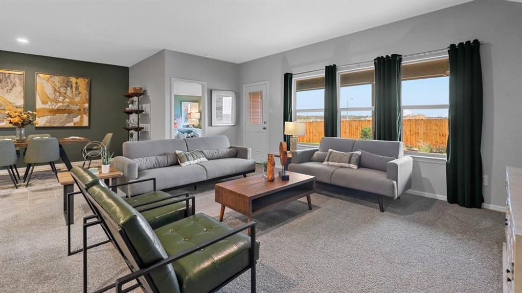 Furnished interior view inside a new home in Lonestar at Liberty Trails, Fort Worth (Image 21). Furnished interior view inside a new home in Lonestar at Liberty Trails, Fort Worth (Image 21).