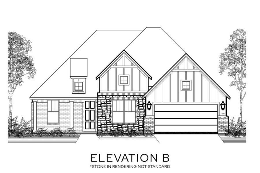 Representative rendering of the exterior for the The Lakeview by Lillian Custom Homes (Image 4).