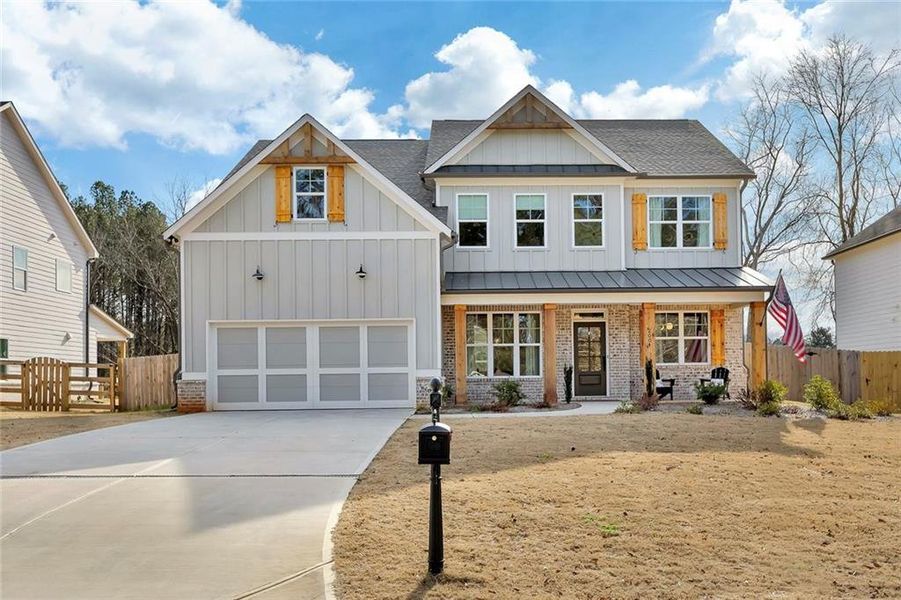 Front exterior of a new home in , Marietta, GA, highlighting curb appeal (Image 26).