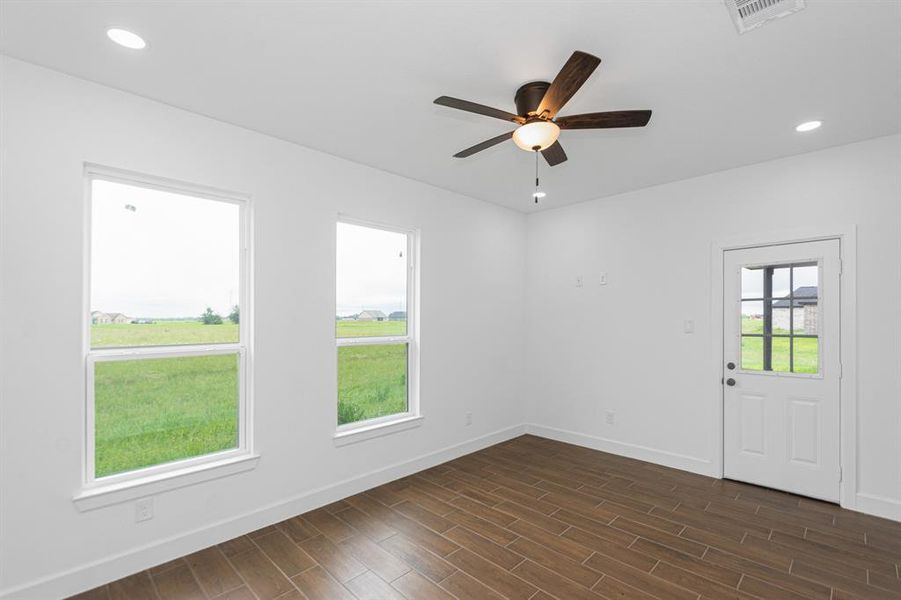 5th Bedroom/Gameroom with exterior door to patio.