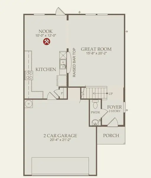 2D floor plan layout of this home in The Pines At Seven Coves, Willis, TX (Image 3).