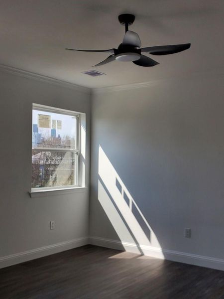 downtown view from a bedroom window