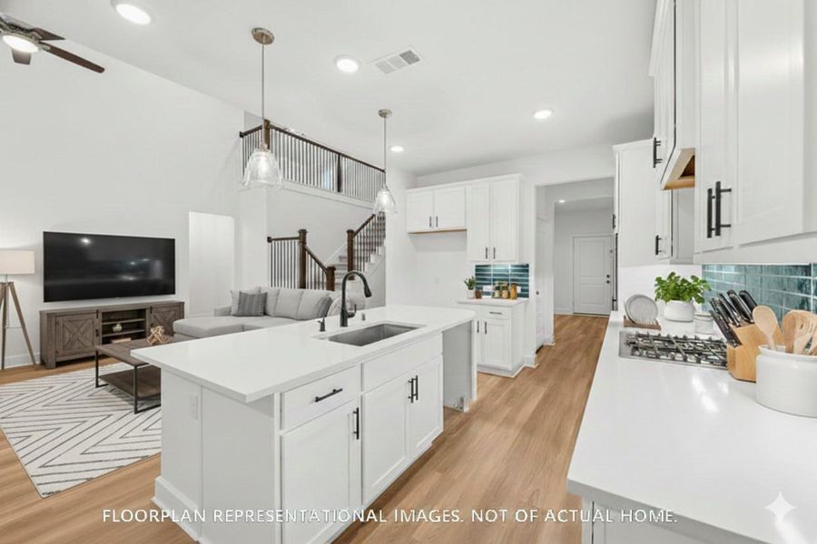 Furnished interior view inside a new home in Hallimore Ranch, Rosenberg (Image 10).