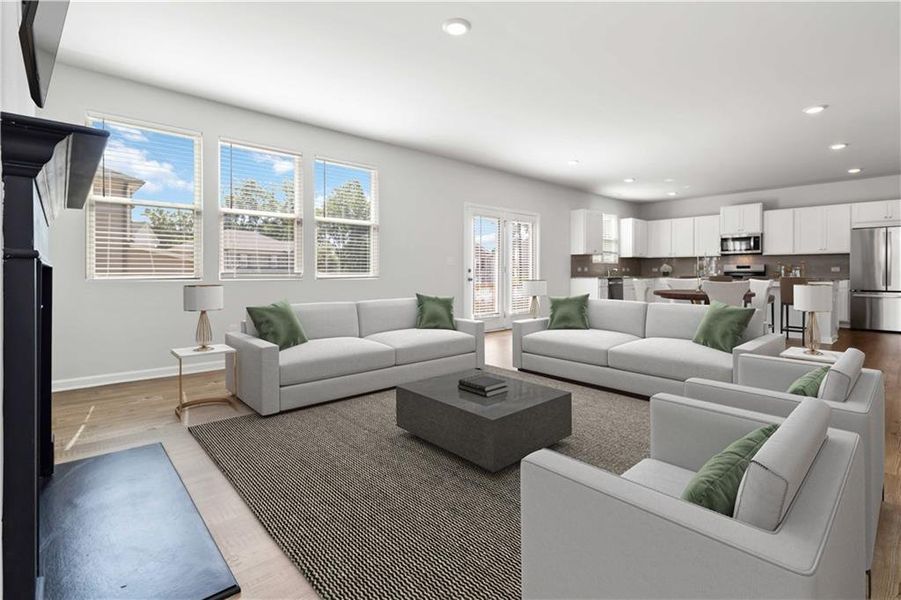 Furnished interior view inside a new home in , Atlanta (Image 13).