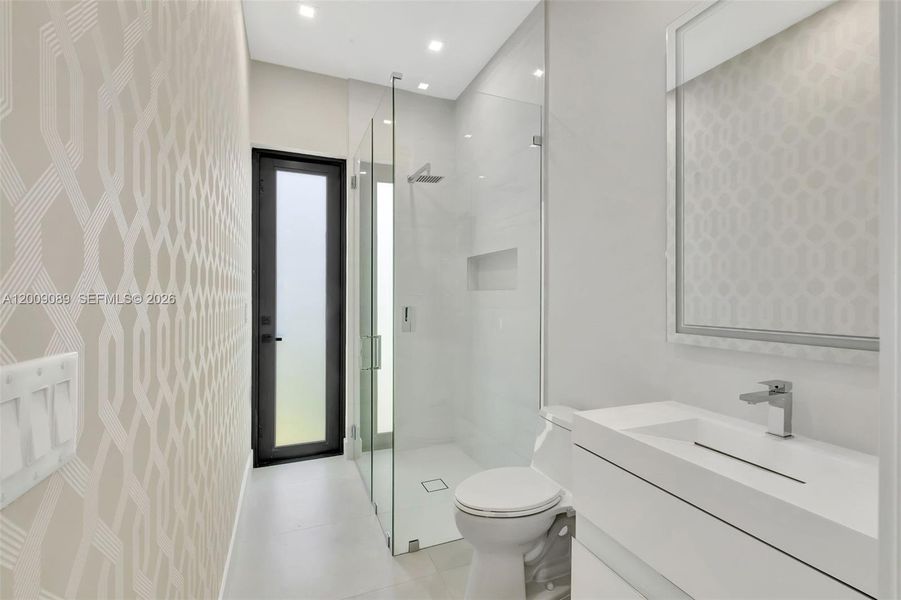 Furnished interior view inside a new home in , Miami (Image 9).