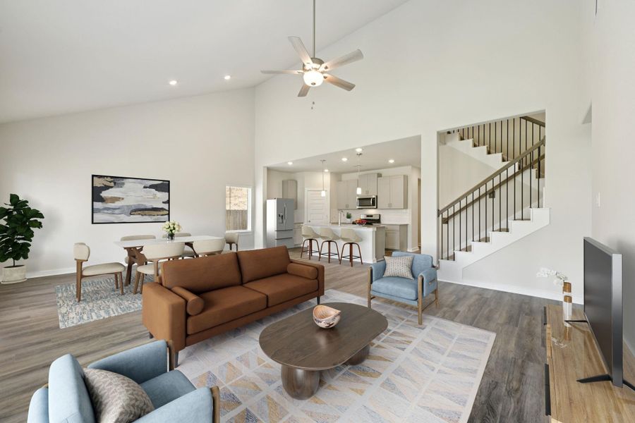 Furnished interior view inside a new home in Kingdom Heights, Rosenberg (Image 13). Furnished interior view inside a new home in Kingdom Heights, Rosenberg (Image 13).
