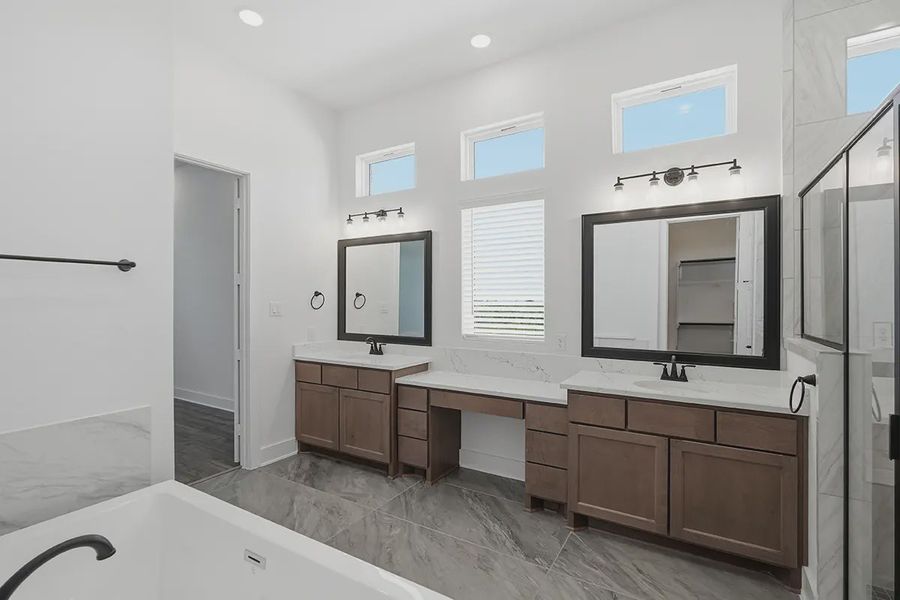 Representative furnished interior of a home built from the Kingston by Chesmar Homes in Prominence 60's, San Antonio (Image 20).