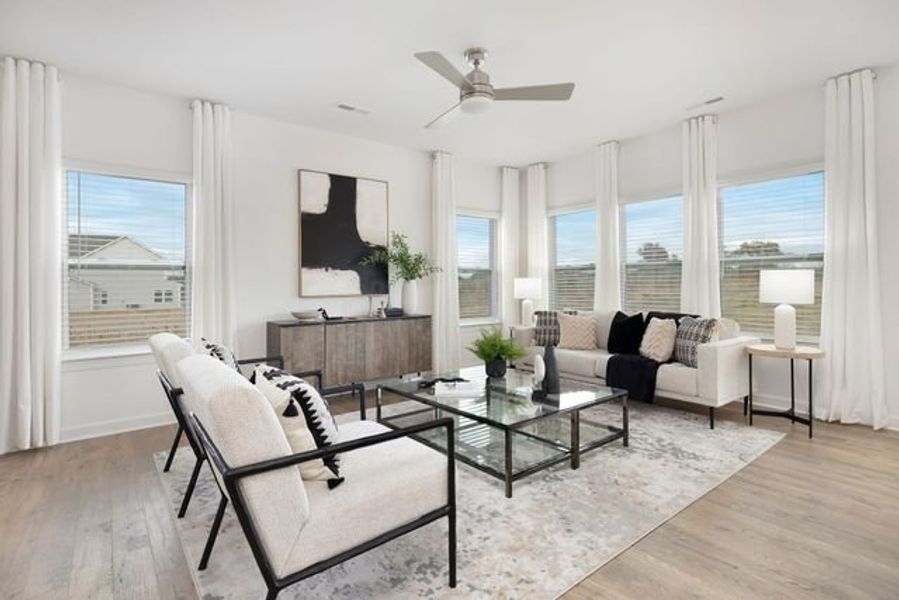 Representative furnished interior of a home built from the TA1800 by True Homes in White Oak Creek Crossing, Angier (Image 8).