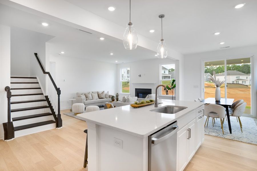 Representative furnished interior of a home built from the Leland by Taylor Morrison in Stafford at Langtree, Mooresville (Image 11).