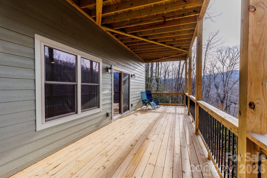 Exterior details and patio area of a home in , Maggie Valley (Image 20).