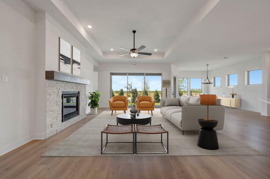 Furnished interior view inside a new home in Redden Farms - Manor Series, Midlothian (Image 6).