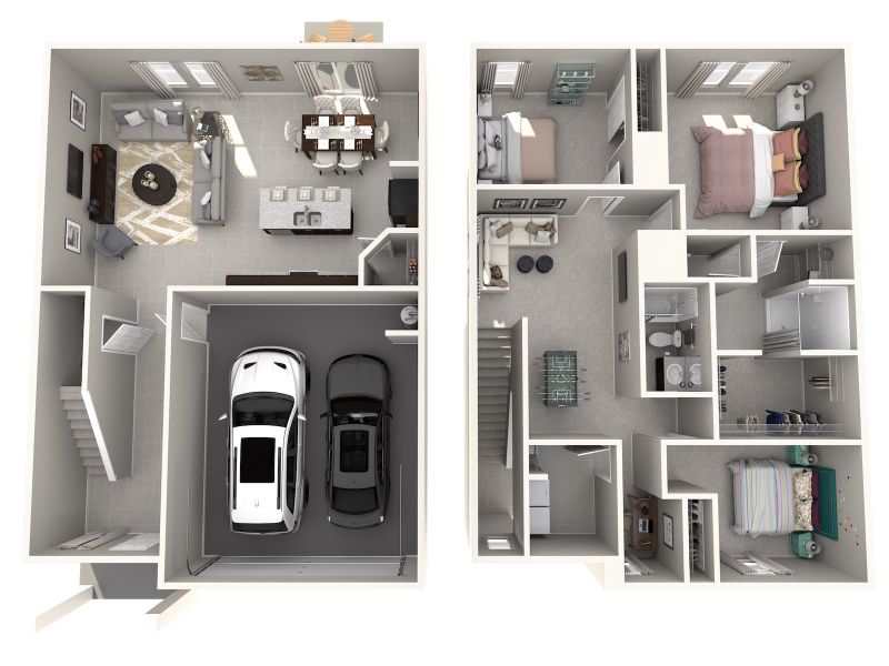 2D floor plan layout for the Redwood by Meritage Homes in Two Rivers - Premier Series, Zephyrhills, FL (Image 4).