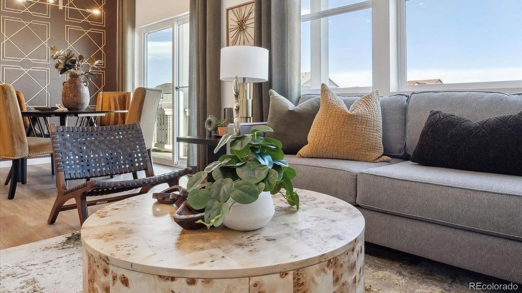 Furnished interior view inside a new home in Villas at Vantage, Berthoud (Image 15). Furnished interior view inside a new home in Villas at Vantage, Berthoud (Image 15).