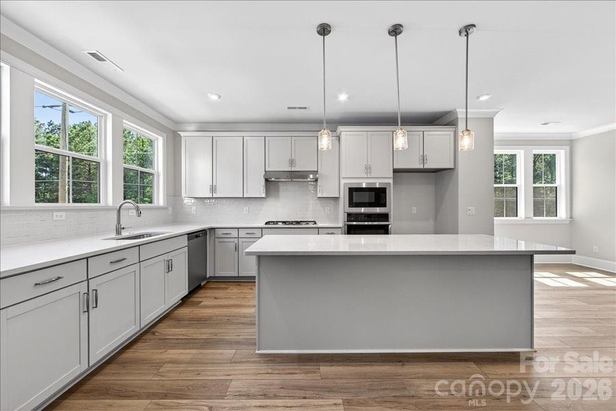 Ample natural light in the gourmet kitchen Ample natural light in the gourmet kitchen