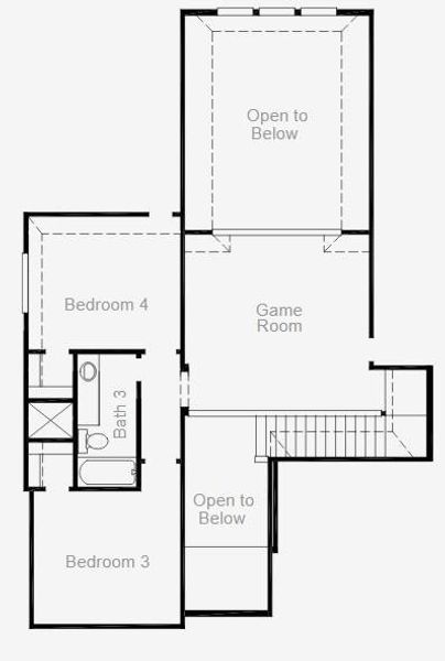 2D floor plan layout of this home in The Meadows at Imperial Oaks 60', Conroe, TX (Image 3). 2D floor plan layout of this home in The Meadows at Imperial Oaks 60', Conroe, TX (Image 3).