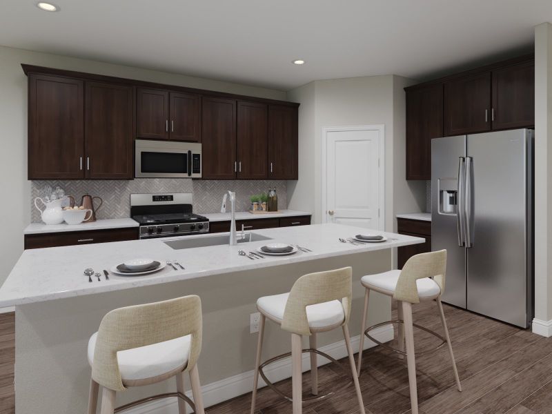 The Independence kitchen with the Lush interior package.