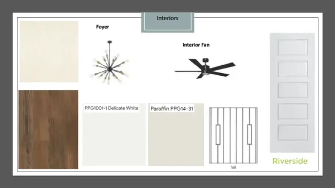 Sample of building materials used in homes in Rio Vista at Kelly Ranch, Aledo (Image 28).