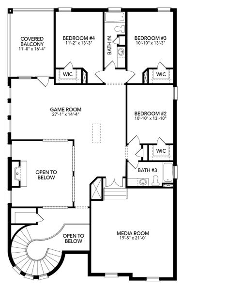 2D floor plan layout of this home in Cambridge Manor, North Richland Hills, TX (Image 3).