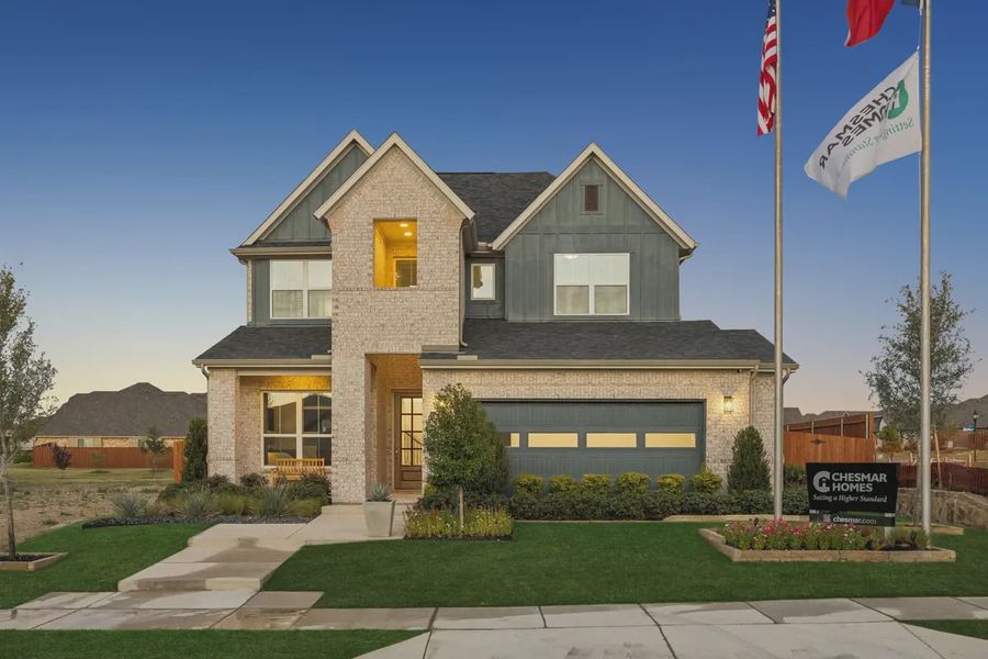 Representative exterior photo of a completed home built from the Dayton 50' by Chesmar Homes in Las Lomas, Forney, TX (Image 20).