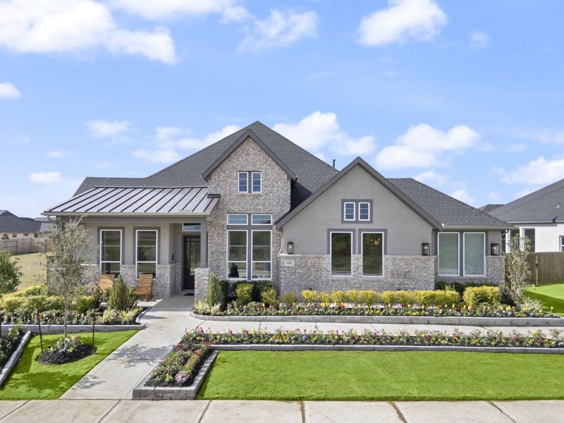 Front exterior of a new home in Attwater, Waller, TX, highlighting curb appeal (Image 24).
