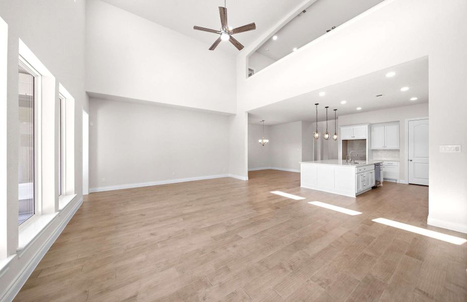 Representative unfurnished interior of a home built from the 3300 by Ravenna Homes in Bridgeland 50′, Cypress (Image 30).