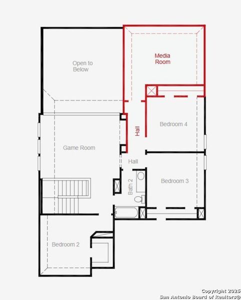 2D floor plan layout of this home in Sunflower Ridge, New Braunfels, TX (Image 2). 2D floor plan layout of this home in Sunflower Ridge, New Braunfels, TX (Image 2).