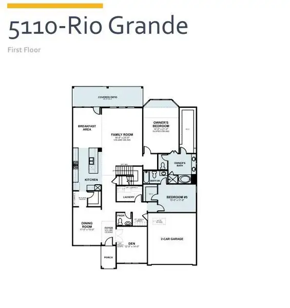 2D floor plan layout of this home in Edgewood, Leander, TX (Image 5).