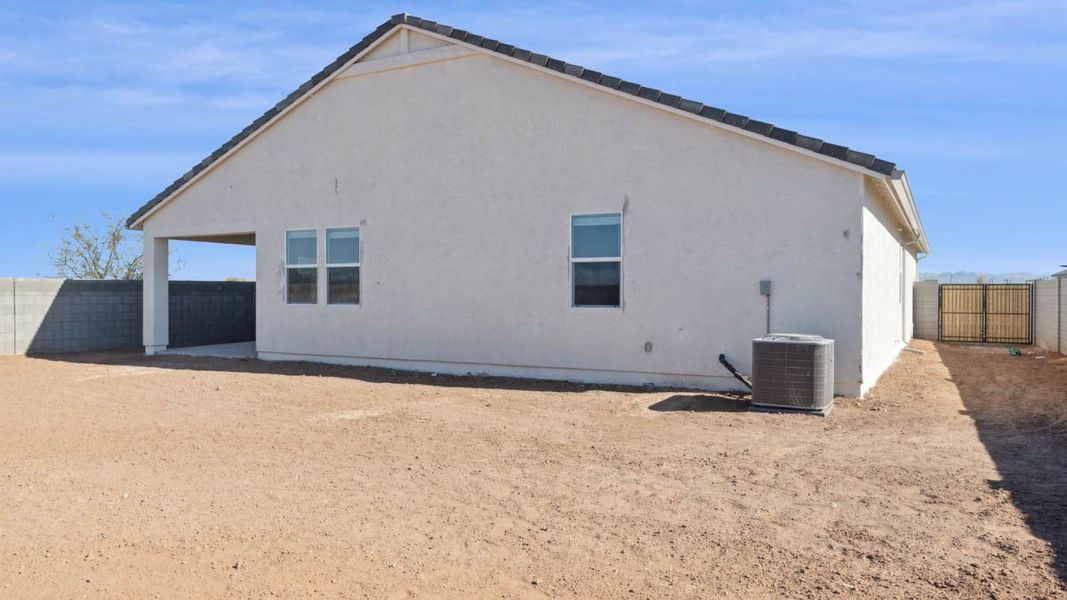 Exterior details and patio area of a home in Saguaro Bloom, Marana (Image 16).