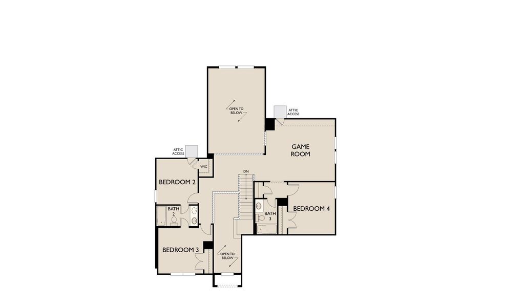 2D floor plan layout for the Aubrey by Ashton Woods in Wildrye 60ft, Waller, TX (Image 5).