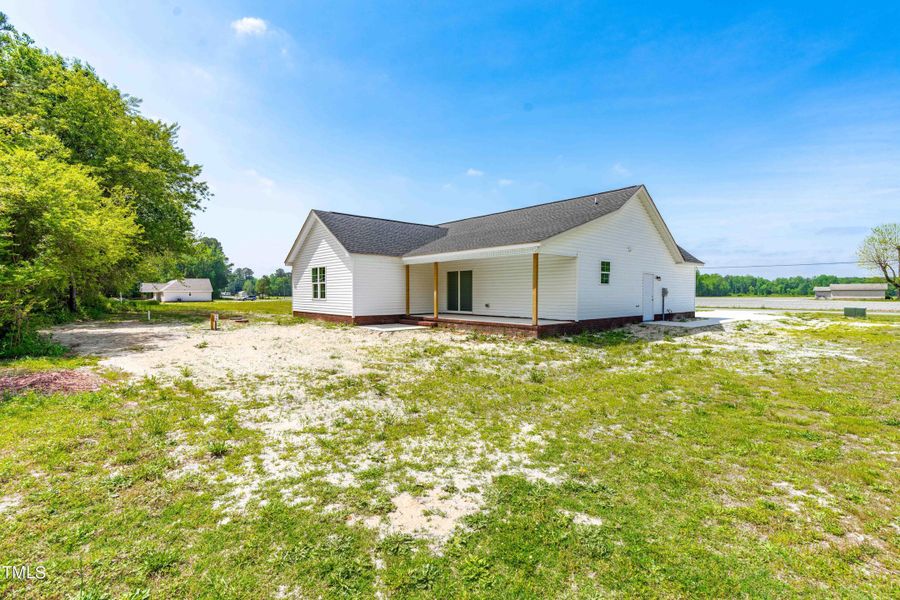 Back of Home with Covered Patio