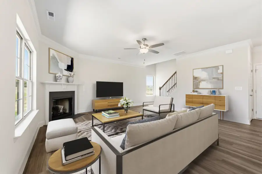 Representative furnished interior of a home built from the Fairfield by Keystone Homes NC in Sullivans Reserve, Walkertown (Image 18). Representative furnished interior of a home built from the Fairfield by Keystone Homes NC in Sullivans Reserve, Walkertown (Image 18).