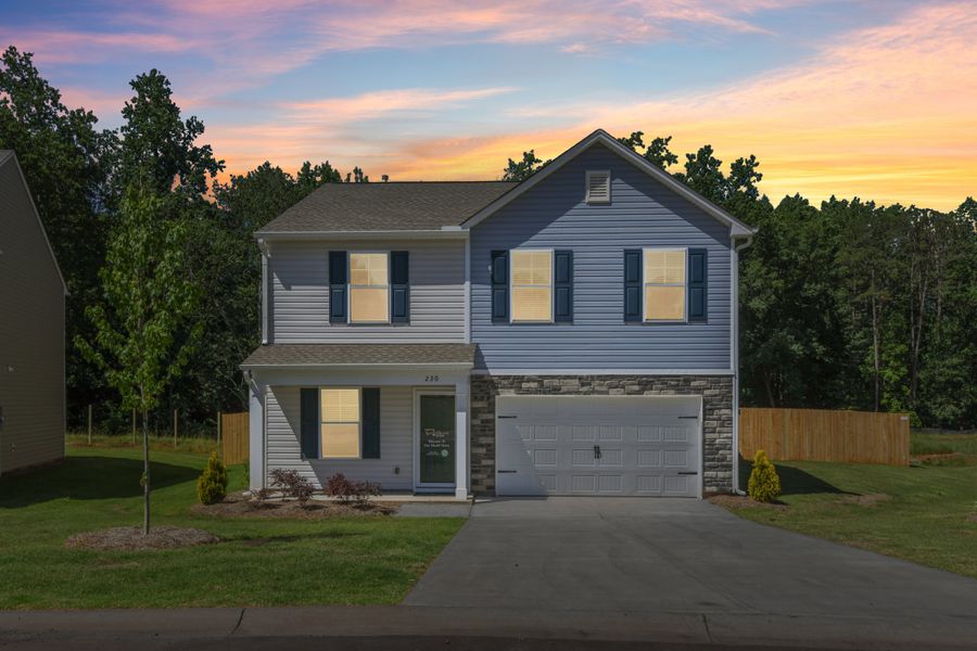 Representative exterior photo of a completed home built from the Benjamin by Great Southern Homes in Canopy Of Oaks, Sumter, SC (Image 34).