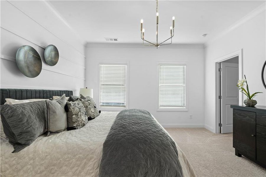 Furnished interior view inside a new home in Brackley Townhomes, Cumming (Image 73). Furnished interior view inside a new home in Brackley Townhomes, Cumming (Image 73).