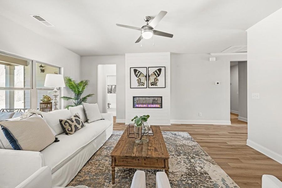 Furnished interior view inside a new home in , Homer (Image 11). Furnished interior view inside a new home in , Homer (Image 11).