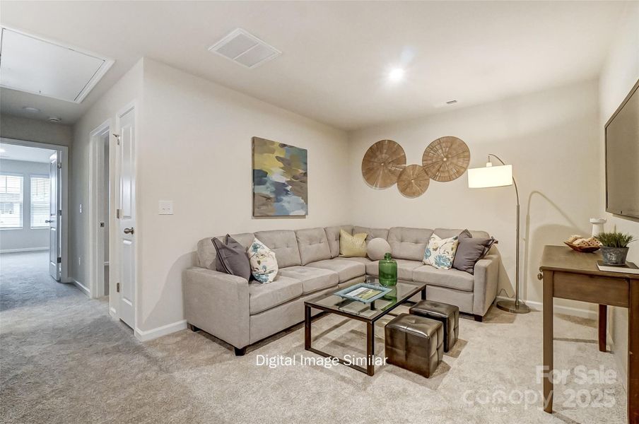 Furnished interior view inside a new home in Bailey Run, Charlotte (Image 4). Furnished interior view inside a new home in Bailey Run, Charlotte (Image 4).
