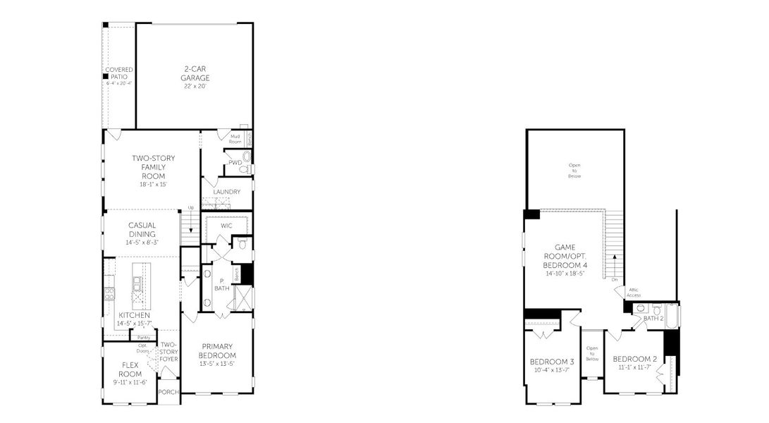 2D floor plan layout for the Floyd by Coventry Homes in Landmark, Denton, TX (Image 3). 2D floor plan layout for the Floyd by Coventry Homes in Landmark, Denton, TX (Image 3).