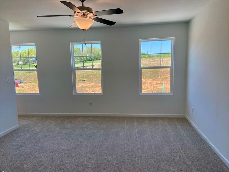 Spacious, unfurnished interior of a new home in Eastlyn Crossing, Flowery Branch (Image 24). Spacious, unfurnished interior of a new home in Eastlyn Crossing, Flowery Branch (Image 24).