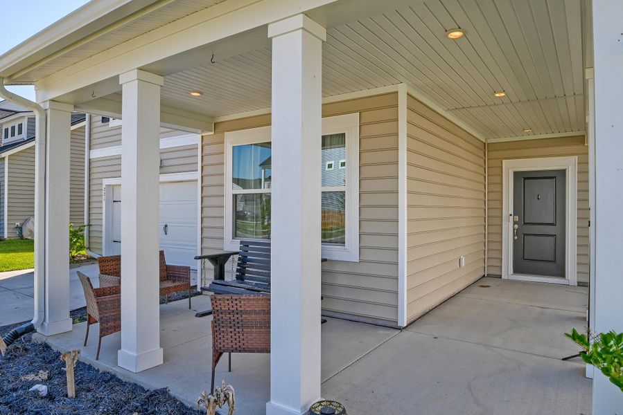 Exterior details and patio area of a home in Heron's Walk at Summers Corner, Summerville (Image 24).