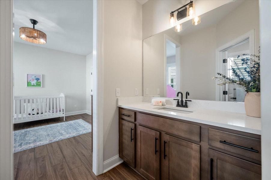 Furnished interior view inside a new home in The Enclave at French Quarter Creek, Huger (Image 33).