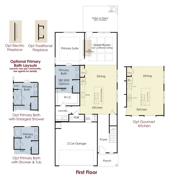 2D floor plan layout for the Holly by Chafin Communities in Hagood Farm, Bethlehem, GA (Image 3).